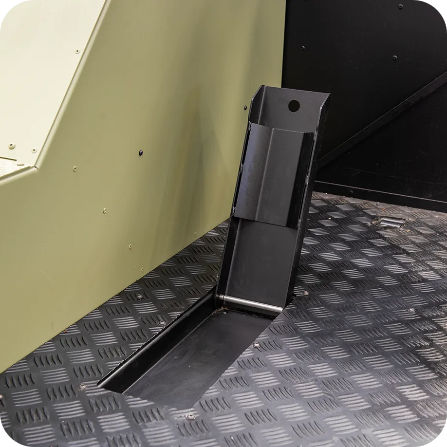 Lay flat front wheel supports