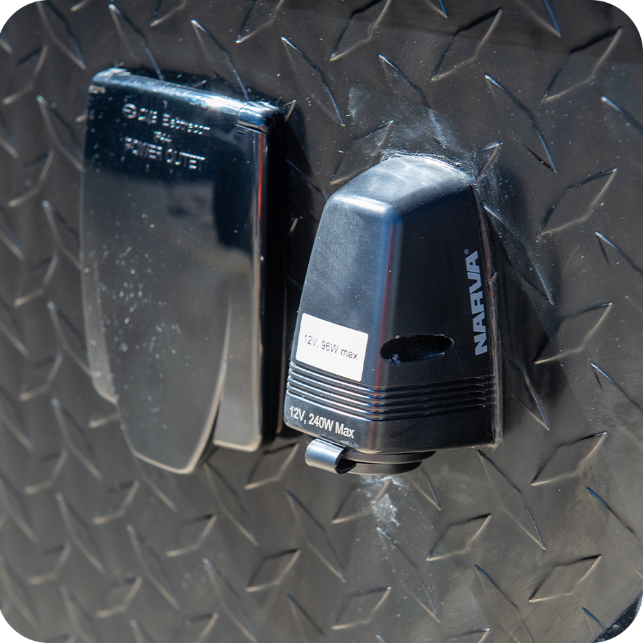 12V/240V Power Outlet Doorside