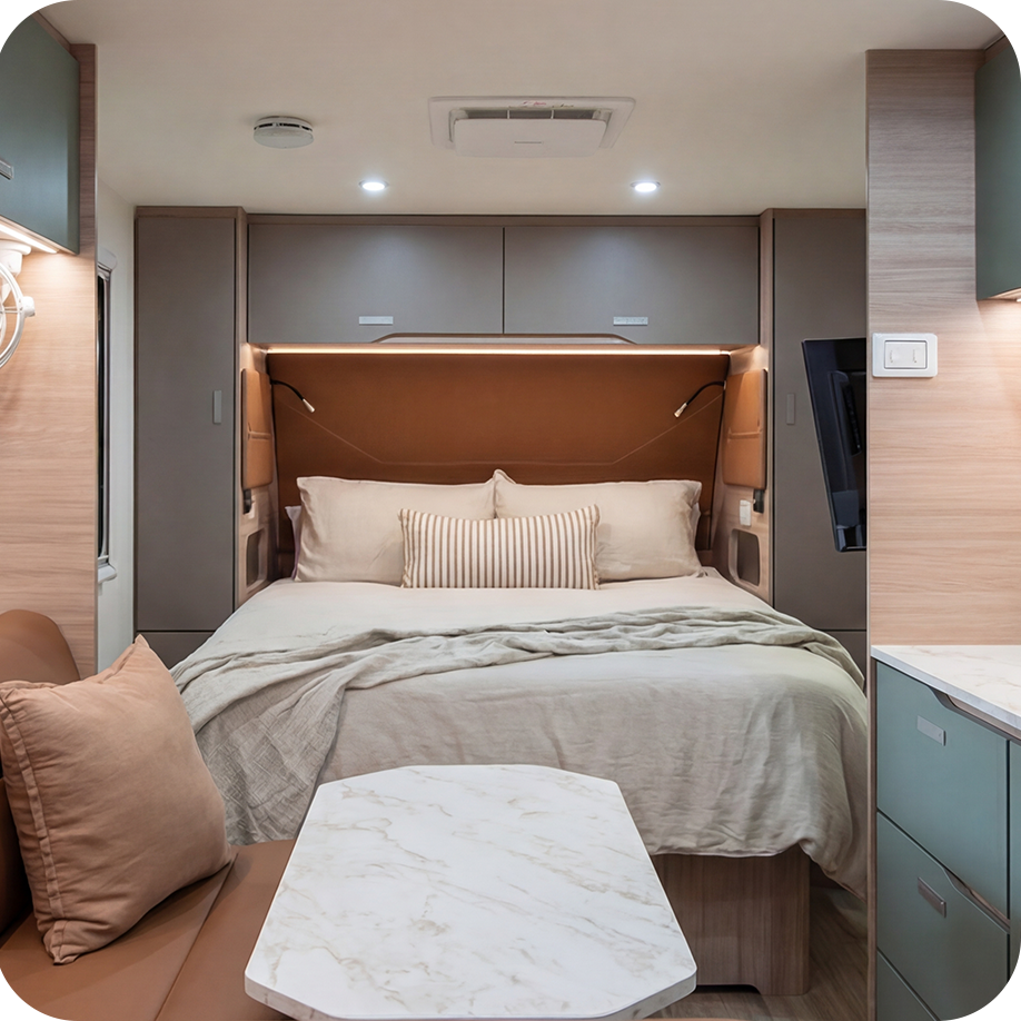 48v Adventurer Caravan 51 Luxury Tempur Queen mattress