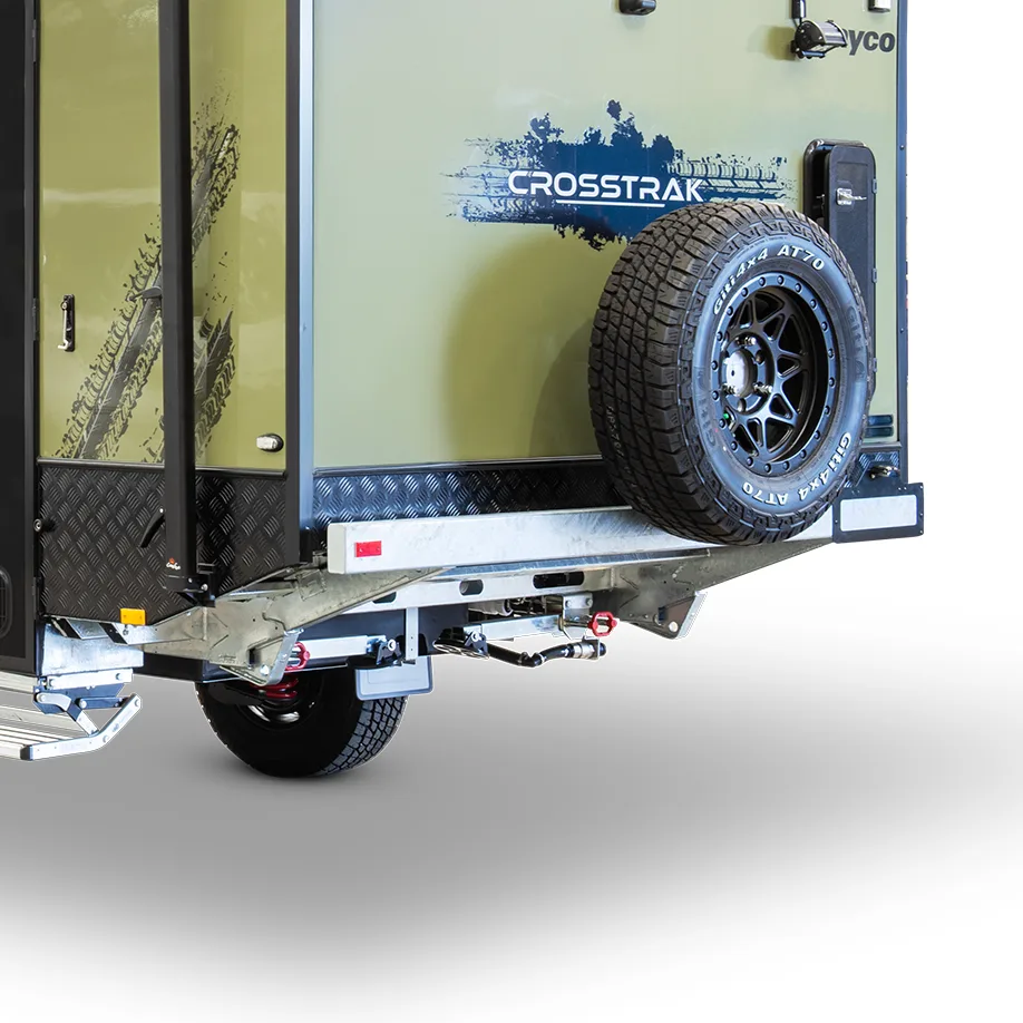 Rear departure angle with skid plates