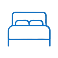 bed icon blue